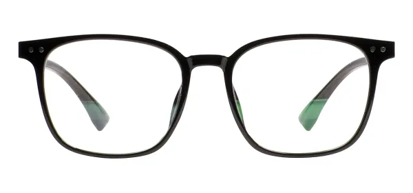 Lightweight Square Eyeglasses - Black
