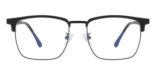 Square Browline Eyeglasses - Black