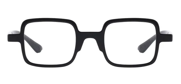 Plastic Full Rim Eyeglasses - Black