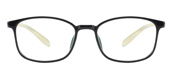 Rectangular Glasses - Black Yellow